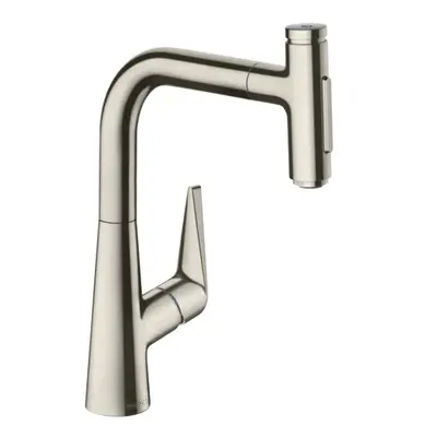 Hansgrohe Talis Select M51 - Dřezová baterie M5117-H220 s výsuvnou sprškou, sBOX, vzhled nerezu 