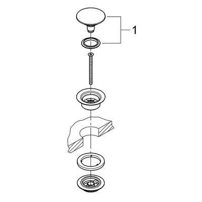 Grohe Odtokové soupravy - Odpadová souprava, Hard Graphite 65807A00