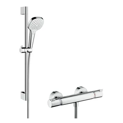 Hansgrohe Croma Select E - Sprchový set Vario s termostatem, 3 proudy, sprchová tyč 650 mm, bílá