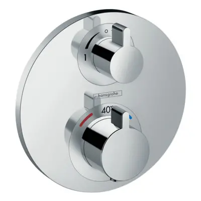 Hansgrohe Ecostat S - Termostatická baterie pod omítku pro 2 spotřebiče, chrom 15758000