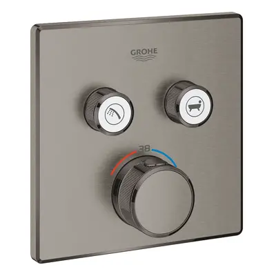 Grohe Grohtherm SmartControl - Termostatická baterie pod omítku se 2 ventily, kartáčovaný Hard G