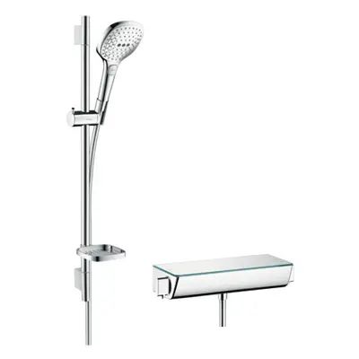 Hansgrohe Raindance Select E - Sprchový set 120 s termostatem Ecostat Select, 3 proudy, bílá/chr