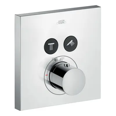 Axor Shower Select Square - podomítkový termostat pro 2 spotřebiče, chrom 36715000