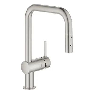 Grohe Minta - Dřezová baterie s výsuvnou sprškou, supersteel 32322DC2