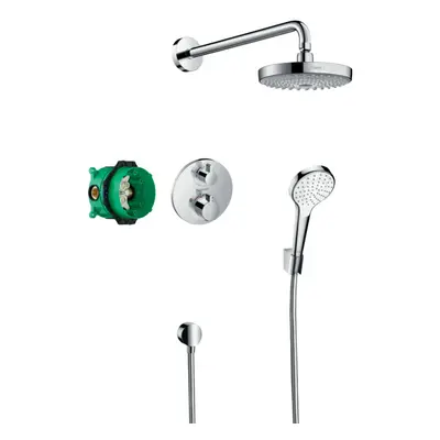 Hansgrohe Croma Select S - Sprchový set 180 s termostatem Ecostat S, 2 proudy, chrom 27295000