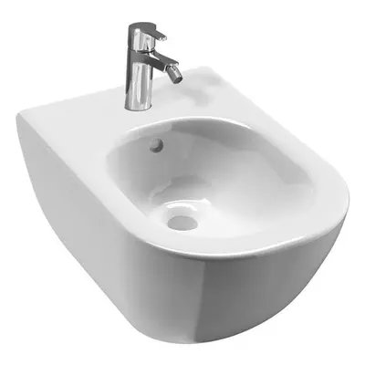 Jika Mio - Závěsný bidet, s 1 otvorem pro baterii, s postranními otvory, Jika Perla, bílá H83171