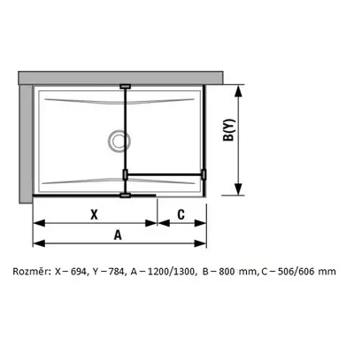 Jika Pure - Walk In, 680x900 mm, s úpravou Jika Perla Glass H2684270026681