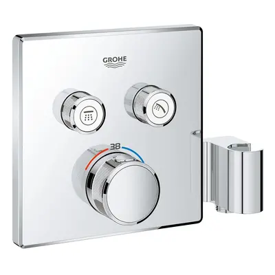 Grohe Grohtherm SmartControl - Termostatická vanová baterie pod omítku, se 2 ventily a držákem p