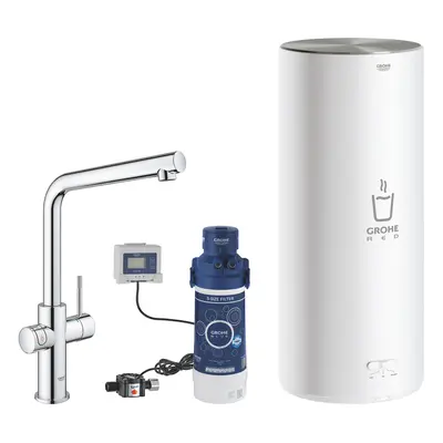 Grohe Red - Dřezová baterie Duo s ohřevem vody a filtrací, zásobník L, chrom 30325001