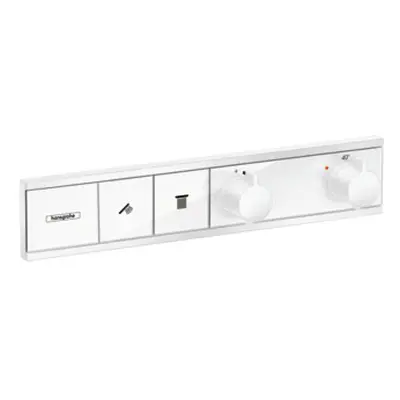 Hansgrohe RainSelect - Baterie pod omítku pro 2 spotřebiče, matná bílá 15380700