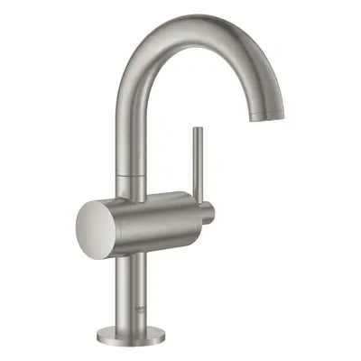 Grohe Atrio - Umyvadlová baterie s výpustí a otočným výtokem, velikost M, supersteel 32043DC3