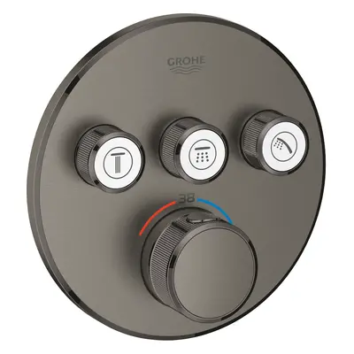 Grohe Grohtherm SmartControl - Termostatická sprchová podomítková baterie, 3 ventily, kartáčovan