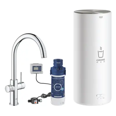 Grohe Red - Dřezová baterie Duo s ohřevem vody a filtrací, zásobník L, chrom 30079001