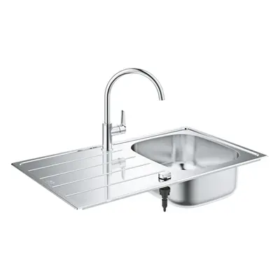 Grohe Dřezy - Set dřezu K200 a baterie BauEdge, kartáčovaná nerez/chrom 31562SD1