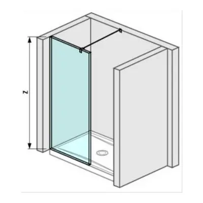 Jika Pure - Sprchová stěna 900 mm, Jika Perla Glass, čiré sklo H2694270026681