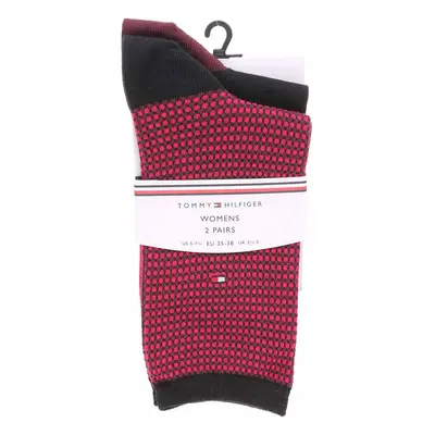 Tommy Hilfiger dámské ponožky 005 black-rose violet