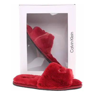 Dámské domácí pantofle Calvin Klein HW0HW00634 XB8 red currant