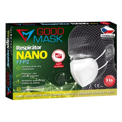 Nanorespirátor FFP2 GOOD MASK GM2 NANO - 3ks