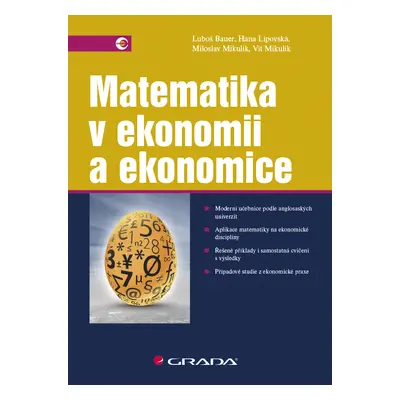 Kniha: Matematika v ekonomii a ekonomice od Bauer Luboš