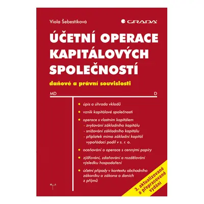 E-kniha: Účetní operace kapitálových společností, 3. aktualizované a přepracované vydání od Šebe