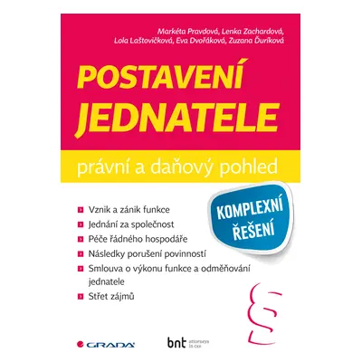 Kniha: Postavení jednatele od Pravdová Markéta