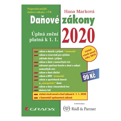 E-kniha: Daňové zákony 2020 od Marková Hana