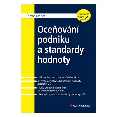 E-kniha: Oceňování podniku a standardy hodnoty od Krabec Tomáš