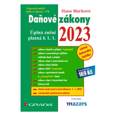 E-kniha: Daňové zákony 2023 od Marková Hana