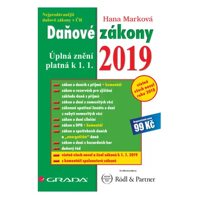 E-kniha: Daňové zákony 2019 od Marková Hana