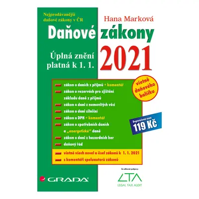 E-kniha: Daňové zákony 2021 od Marková Hana