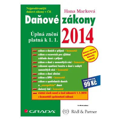 E-kniha: Daňové zákony 2014 od Marková Hana