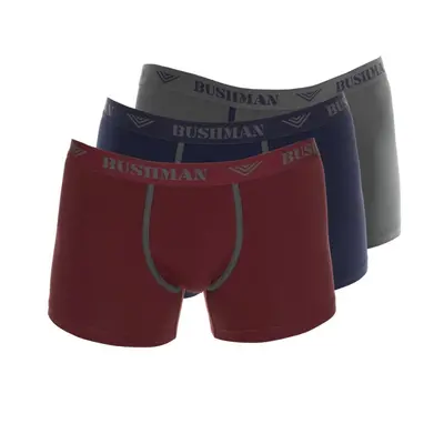 Bushman trenýrky Edward 3Pack dark gray/navy/red