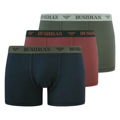 Bushman trenýrky Edward 3Pack black/burgundy/olive