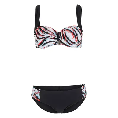 Bonprix BPC SELECTION bikiny se vzorem Barva: Černá, Obvod hrudníku: 95, Košíček: D (48)