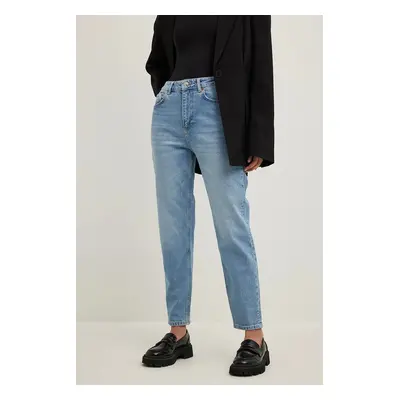 jiná značka NA-KD "High Waist Mom Jeans" rifle Barva: Modrá, Mezinárodní