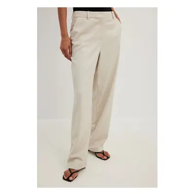 jiná značka NA-KD "Tarilored Straight Leg Suit Pants" kalhoty Barva: Béžová, Mezinárodní