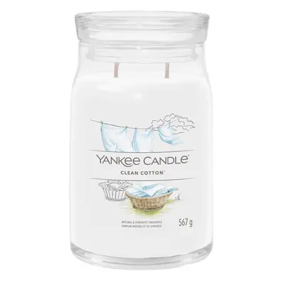 Yankee Candle Aromatická svíčka Signature sklo velké Clean Cotton 567 g