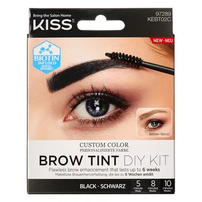 KISS Sada na barvení obočí Brow Tint Diy Kit 20 ml Black