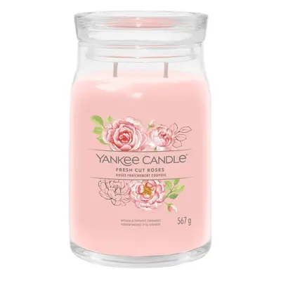 Yankee Candle Aromatická svíčka Signature sklo velké Fresh Cut Roses 567 g