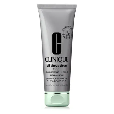 Clinique Detoxikační maska a peeling All About Clean (2-in-1 Charcoal Mask + Scrub) 100 ml