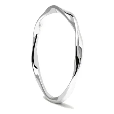 PDPAOLA Minimalistický stříbrný prsten SPIRAL Silver AN02-804 52 mm