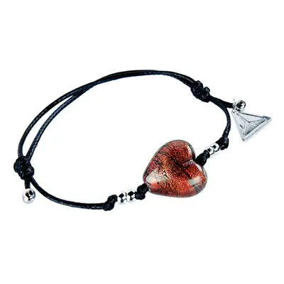 Lampglas Výrazný náramek Fire Heart s 24karátovým zlatem v perle Lampglas BLH23