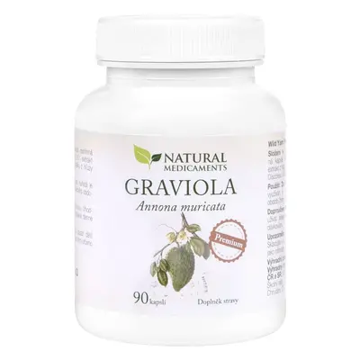 Natural Medicaments Graviola anona (Annona muricata) 90 kapslí