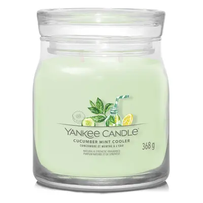 Yankee Candle Aromatická svíčka Signature sklo střední Cucumber Mint Cooler 368 g