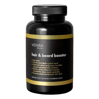 Venira Hair & beard booster pro muže 40 denní kůra 80 kapslí