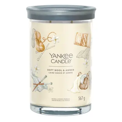 Yankee Candle Aromatická svíčka Signature tumbler velký Soft Wool & Amber 567 g