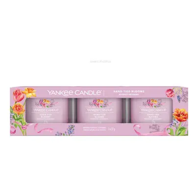 Yankee Candle Sada votivních svíček ve skle Hand Tied Blooms 3 x 37 g