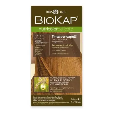 Biokap Nutricolor Delicato - Barva na vlasy 7.33 Blond Zlatá pšenice 140 ml