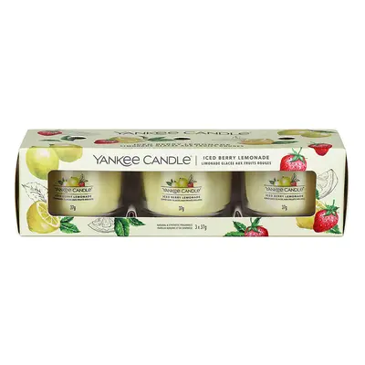 Yankee Candle Sada votivních svíček ve skle Iced Berry Lemonade 3 x 37 g