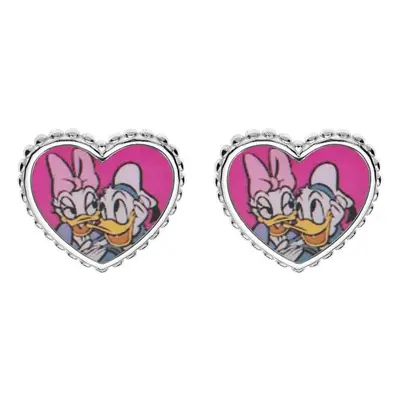 Disney Romantické stříbrné náušnice Donald and Daisy Duck ES00031SL